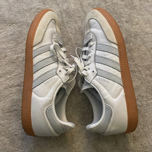 Adidas White and Light Blue Samba Sneakers - Picture 7 of 10